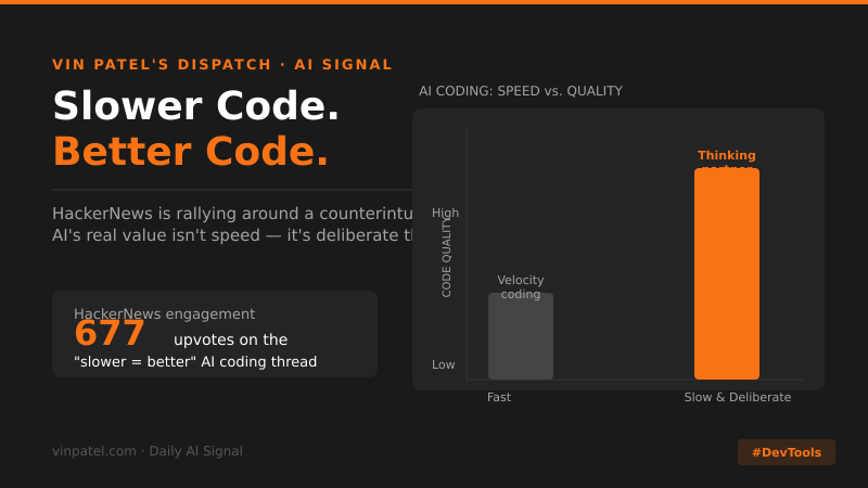 AI Is Making Developers Write Code More Slowly — On Purpose